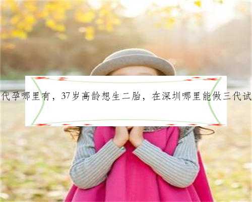 深圳专业代孕哪里有，37岁高龄想生二胎，在深圳哪里能做三代试管婴儿？
